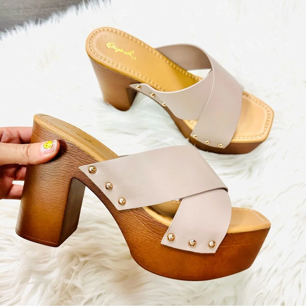 Qupid Birch Platform Heel - Picture 5 of 6